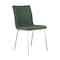 Armen Living Cafe Brushed Stainless Steel Dining Chair in Gray Faux Leather with Walnut Back, PK2 LCCACHGRB201 - alternate 7